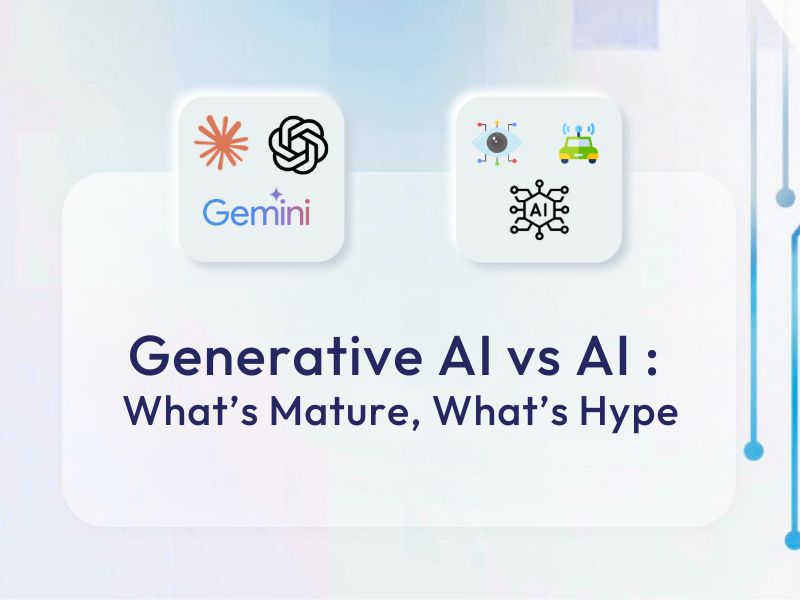 Generative AI vs AI What's Mature, What's Hype