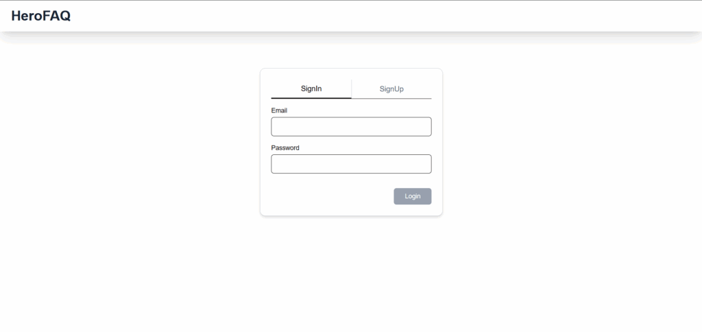HeroFAQ-Full-Stack Application with AWS Amplify Gen 2